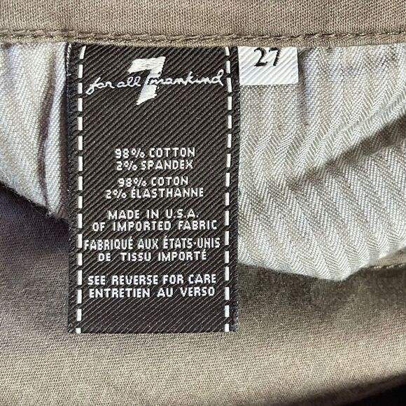 7 FAM Gwenevere Brown Skinny Jeans Sz 27 - Picture 4 of 7